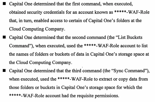 Complaint filed against Ms. Paige Thompson extract