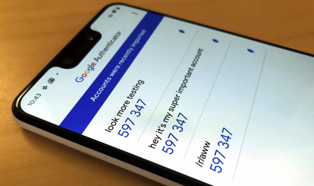 Google authenticator Two-Factor (2FA) Authentication