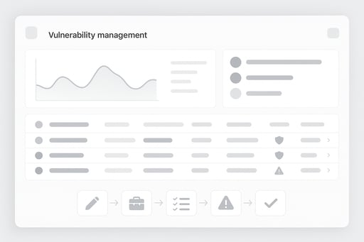 Clean dashboard interface showing streamlined vulnerability management and SDLC integration workflow