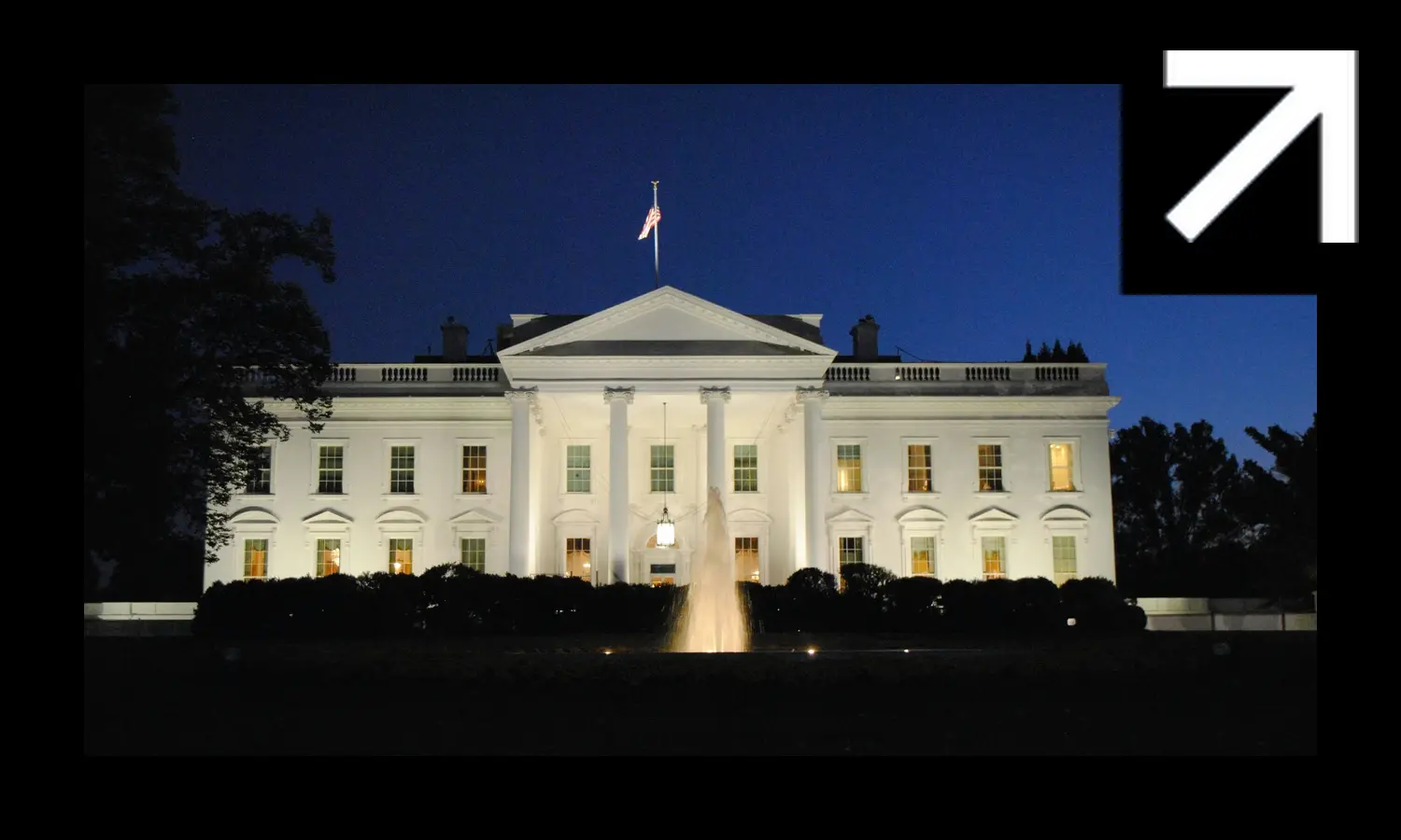 White House at night